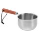 thumbnail image 1 of Mini calentador de leche con mango de madera, cacerola de acero inoxidable de 200 ml, cucharón para calentar mantequilla y agua, y dos boquillas para verter sopa de avena y fideos., 1 of 7