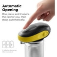 thumbnail image 3 of One-To-Go Electric Can Opener: One Touch, Auto Stop, Smooth Edge, Lid Lift, Safety, Automatic, Magnetic, Cordless, Battery Operated, Kitchen Appliance for Senior with Arthritis (Yellow), 3 of 5