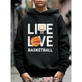 thumbnail image 3 of Casual Pullover For 5-14Y Kid Boys LOVE LIVE BASKETBALL Print Cute&Cozy Spring Autumn Outdoor Hoodie, 3 of 9