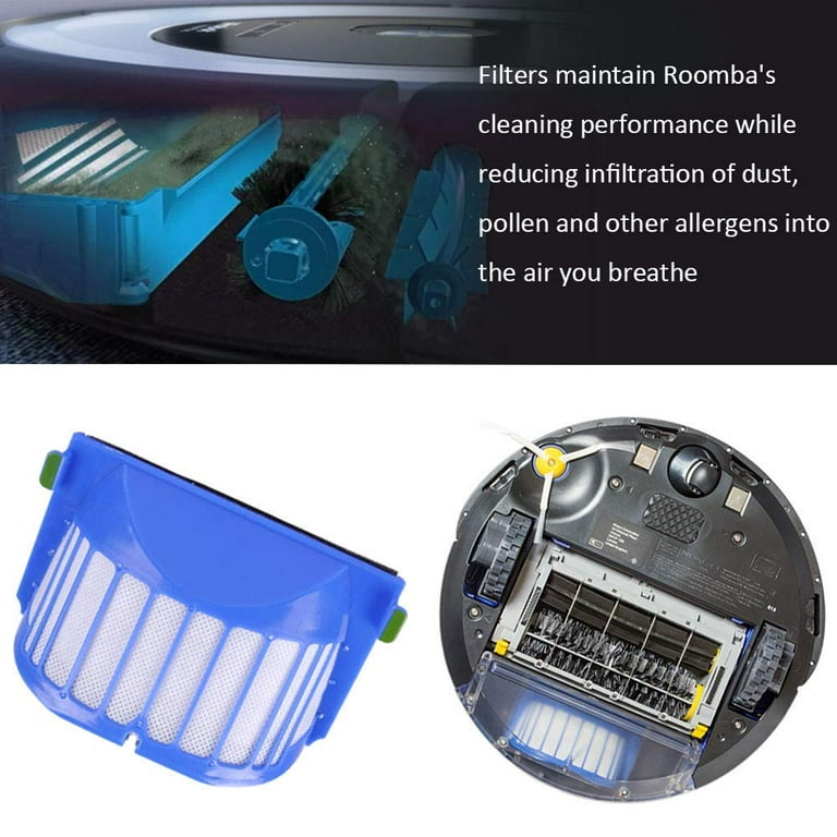 Kit de rechange pour aspirateur iRobot Roomba série 675, 650, 690, 600,  accessoires, pièces de rechange, brosse latérale à poils, filtre HEPA