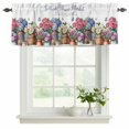 thumbnail image 2 of 2 Pack Valances for Windows, Spring Floral Window Valances for Living Room/Bedroom/Bathroom, Watercolor Flowers Botanical Light Filtering Kitchen Curtain Valance Window Treatment 42"W x18" L, 2 of 9