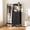 Black, variant on 44"H Dresser with Hanging Rack & 4 Fabric Storage Drawers, Reversible Chest of Drawer with Clothes Rack, Small Closet for Bedroom, Entryway, Dorm, White