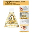 thumbnail image 4 of Towels Microfiber Absorbent Soft Dry Quick Cloth Hanging Bathroom Kitchen Towels Hand Flowers Plaid Bunny Eggs Easter, 4 of 7