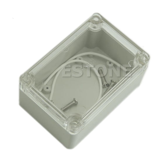Ciwanning Plastic Enclosure Project for Case DIY Junction Box Waterproof Preventive for Case for w/Clear Cover Electrical Box Inst