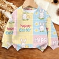 thumbnail image 4 of ITSAME Easter Girls Sweatshirts, Long Sleeve Crewneck Fashion Print Festival Casual Loose Pullover Multicolor 5-6T, 4 of 6