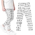 thumbnail image 3 of Zwiiyzr 3-8Y Girls Line Printed Pants High Waist Stretchy Soft Tights Kids Summer Leggings for School Wearing White, 3 of 6