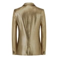 thumbnail image 3 of Ceisia Veste de Complet Décontractée pour Homme Coupe Ajustée à Blocs de Couleur, Simple Boutonnage, Col à Revers, Blazer à Manches Longues, Haut d'Affaires pour Hommes d'Âge Moyen, Or, m, Cadeaux, 3 of 8