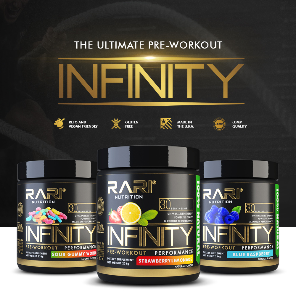 RARI Nutrition - INFINITY Preworkout - 100% Natural Pre Workout Powder - Keto and Vegan Friendly - Energy, Focus, and Performance - Men and Women - No Creatine - 30 Servings (Strawberry Lemonade) - image 5 of 5