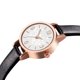 thumbnail image 5 of Reloj unisex de moda con esfera redonda y pantalla analógica de pulsera de cuarzo (banda negra con espejo blanco), 5 of 6