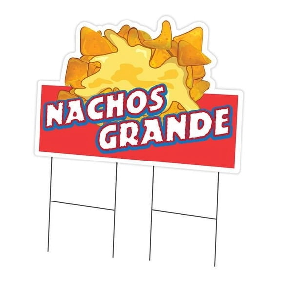 24 x 36 in. Yard Sign & Stake - Nachos Grande