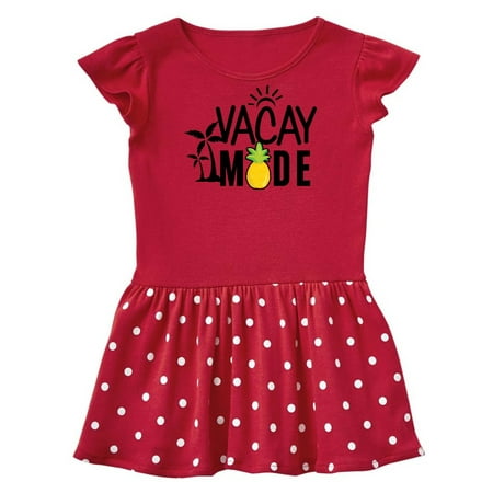 

Inktastic Vacay Mode with Palm Trees Sun and Pineapple Gift Baby Girl Dress