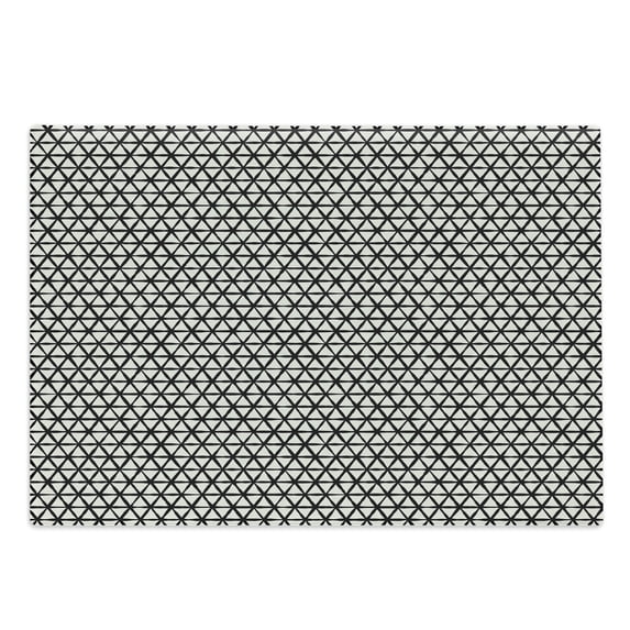 Abstract Cutting Board, Modern Inspired Simple Geometrical Pattern with Brush Stroke Rhombus, Decorative Tempered Glass Cutting and Serving Board, in 3 Sizes, by Ambesonne