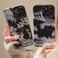 thumbnail image 2 of Fundas de teléfono de dibujos animados de gato y conejo negro para Iphone 14Pro 12ProMax 11 12 13 14 Pro Max 13ProMax 12Pro, Funda de cuero suave Fivean unisex, 2 of 2
