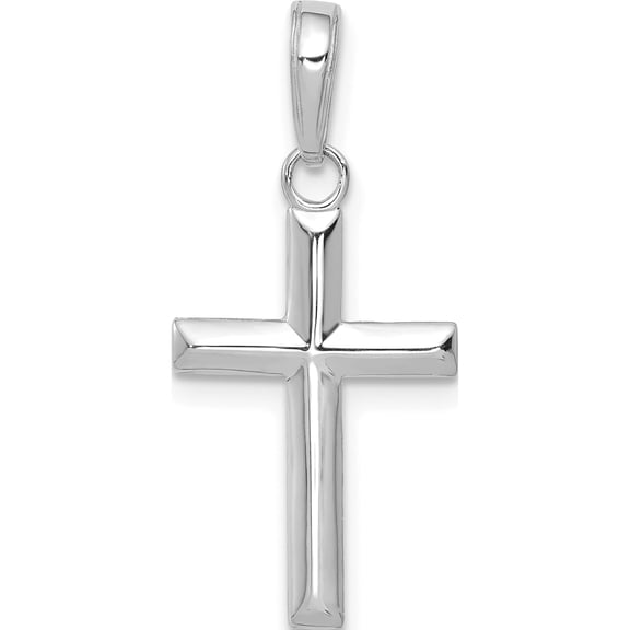 10K White Gold Small Cross Pendant Material Primary - Exquisite Fashionable Stylish Made for expressing your unique story