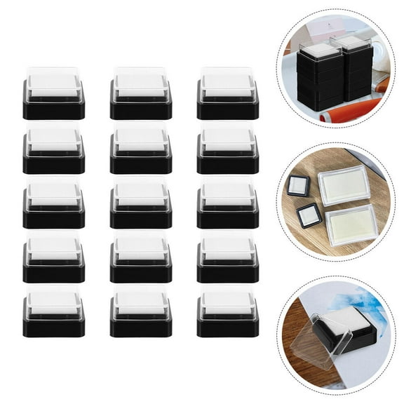 MLINS  20 Pcs Ink Pad Blank Stamp Stamping Pads Kids Arts and Crafts Office Child Black