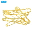 thumbnail image 3 of Uxcell Safety Pins 3.5 Inch Large Metal Sewing Pins Gold Tone 10Pcs, 3 of 5