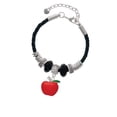 thumbnail image 2 of Delight Jewelry Silvertone Large Red Apple Niece Celtic Knot Leather Bead Bracelet, 7"+2" Extender, 2 of 4