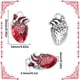 thumbnail image 4 of 60 Piezas de Dijes de CorazóN, Dijes AnatóMicos de AleacióN A Granel, Metal Esmaltado Rojo, Plata , GóTico, 3D, Corazones de ÓRganos, Dijes de Halloween, 4 of 7