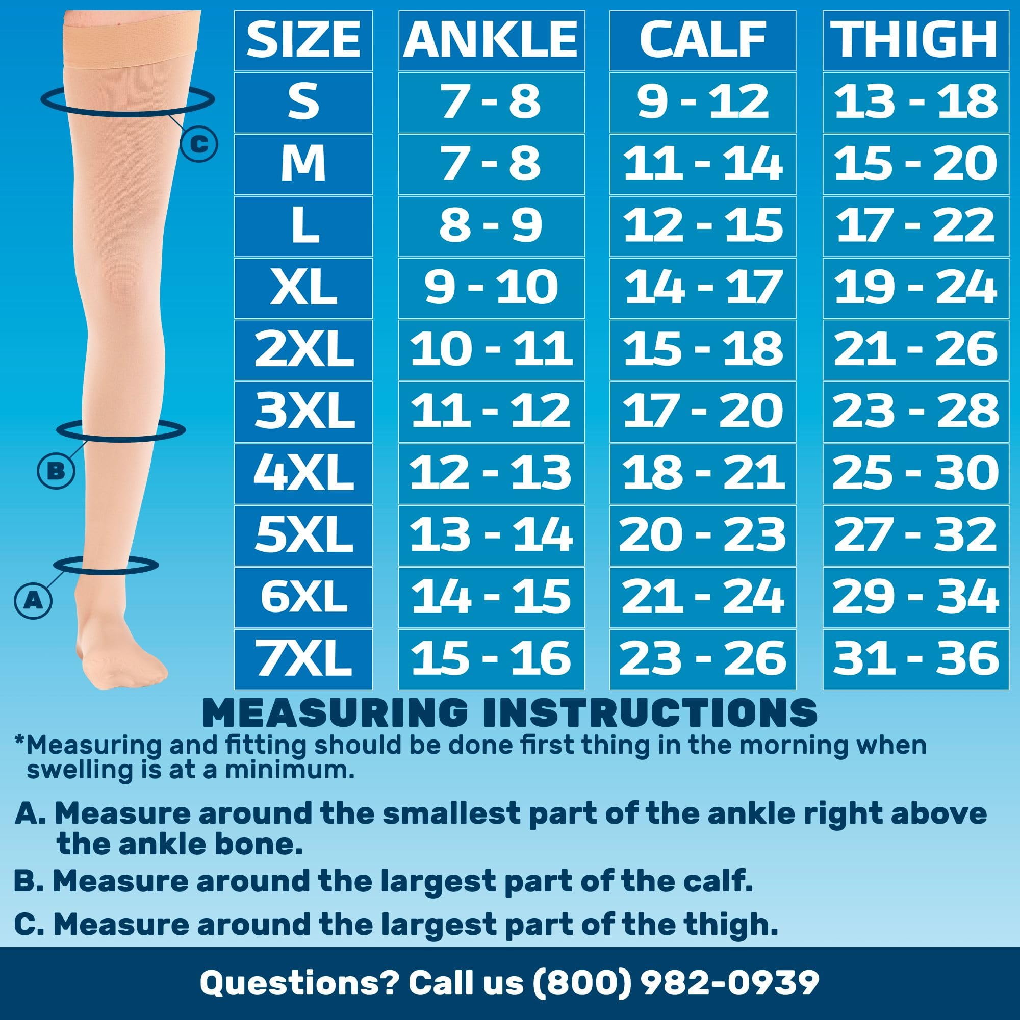 Absolute Support Compression Stockings for Men 20-30 mmHg Beige, 2X-Large