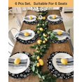 thumbnail image 4 of 15 Inch Round Placemats Set of 4, Black Christmas Snowflakes Non Slip Heat Insulation PP Table Mats, Xmas Winter Modern Washable Place Mats for Kitchen Dining Party Table Decor, 4 of 7