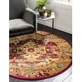 thumbnail image 4 of Unique Loom District Collection Area Rug - Potomac (5' Round Red/Beige), 4 of 10
