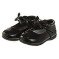 thumbnail image 5 of Josmo Baby Girls Mary Jane Flats with Bow Detail: Non, Slip Sole Wedding Flower Girls Shoes (Infants Toddler Sizes), Black Patent, 7, 5 of 6