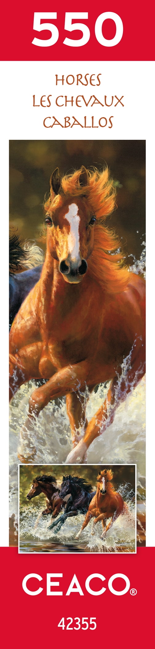 Ceaco 550-Piece Horses Splash Interlocking Jigsaw Puzzle