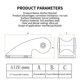 thumbnail image 5 of Heavy Duty Marine Grade 316 Acero Inoxidable Boat Bow Anchor Roller Bracket Yacht Lift Roller Con Rueda De Goma Para Anclaje Fijo Marine Yacht Docking Accessories Sweethay VI006376-00, 5 of 7