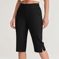 thumbnail image 2 of High Waisted Capri Leggings for Women-Side Split Yoga Capris Pants No See Through Tummy Control Cycling Workout Yoga Capris Pants with Pockets, 2 of 7