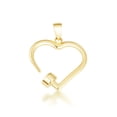thumbnail image 2 of Solid Gold Heart Nail Pendant Necklace (10K Yellow Gold, Pendant with 22" chain), 2 of 4