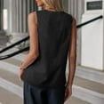 thumbnail image 6 of Youmylove Womens Casual Shirt Linen Casual Vest Sleeveless Vest For Women Ribbed Fitted Tank Top, 6 of 6