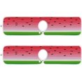 thumbnail image 2 of Coolnut Summer Watermelon Sink Splash Guard for Faucet 2 Packs Faucet Absorbent Mats, Fruit Tropical Faucet Handle Drip Catcher Quickly Drying Mat for Kitchen Counter Bathroom, 14.9"x5.5", 2 of 7