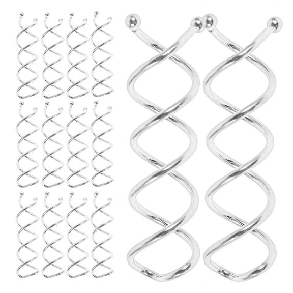 KALLORY 20-Pack Silver Spiral Hair Pins for Women Brides, Hair Screw Clamps for Easy Styling and Elegant Updos