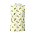 thumbnail image 6 of Lsque Corn Print Men's Cotton Blend Sleeveless Muscle Shirts (S-3XL)- Moisture Wicking, Odor Protection, UPF 30+,X-Large, 6 of 8