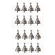 thumbnail image 1 of Juego de 16 servilleteros de árbol de Navidad, para bodas, Acción de Gracias, reuniones familiares, fiesta de cumpleaños (plata), 1 of 5