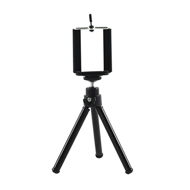 Retractable Mini Mobile Phone Bracket 2 Section Tripod Desktop Photography Triangle Bracket Small Digital Slr Camera Bracket(Black)