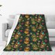 thumbnail image 1 of Fotbe Mask Tropical Flower Manta de Franela Acolchonada con Estampado, Súper Suave y Esponjosa, Extra Grande para Sofá, Cama, Uso Todo el Año-50"x40", 1 of 7