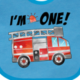thumbnail image 4 of Inktastic I'm 1 Fire Truck 1st Birthday Boys or Girls Baby Bib, 4 of 4