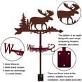 thumbnail image 3 of Elk Weather Vane for Roof Mount Vintage Metal Weathervane Wind Direction Indicators Wind Vanes Signs for Farmhouse Yard Outdoor Farm Barn Sheds Garden Patio Christmas Decoration Copper Red, 3 of 7