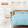thumbnail image 6 of Soild Color Bedding Duvet Cover Set Twin Size 4 Pieces Sapphire Blue Soft Twill Plush Quilt Cover, Include 1 Duvet Cover 1 Flat Sheet And 2 Pillow, 6 of 7