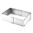 thumbnail image 3 of Adjustable Square Cake Mold Stainless Steel Mousse Cake Pastry Telescopic Mould Baking Tool  Small, 3 of 8