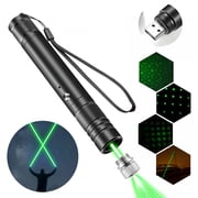 GJX [Professional] Rechargeable Green Laser Pointer High Power Green Beam Laser Light Long Distance Range for Tv/Led/Lcd Screens Tactical Flashlights Presentation Office/Outdoors/Astronomic [001]