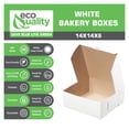 thumbnail image 2 of [15 Pack] White Bakery Pastry Boxes 14 x 14 x 6 Inches - White Kraft Paperboard for Home or Retail - Eco Friendly Paper Cardboard Recyclable for Pastries, Cookies, Cakes, Pies, Gift Box, Baby Shower, 2 of 5