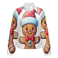 thumbnail image 5 of Jackets for Women Winter Coat Jackets Flannel Stand Collar Jacket(Christmas Gingerbread Man,Size:S-4XL), 5 of 7