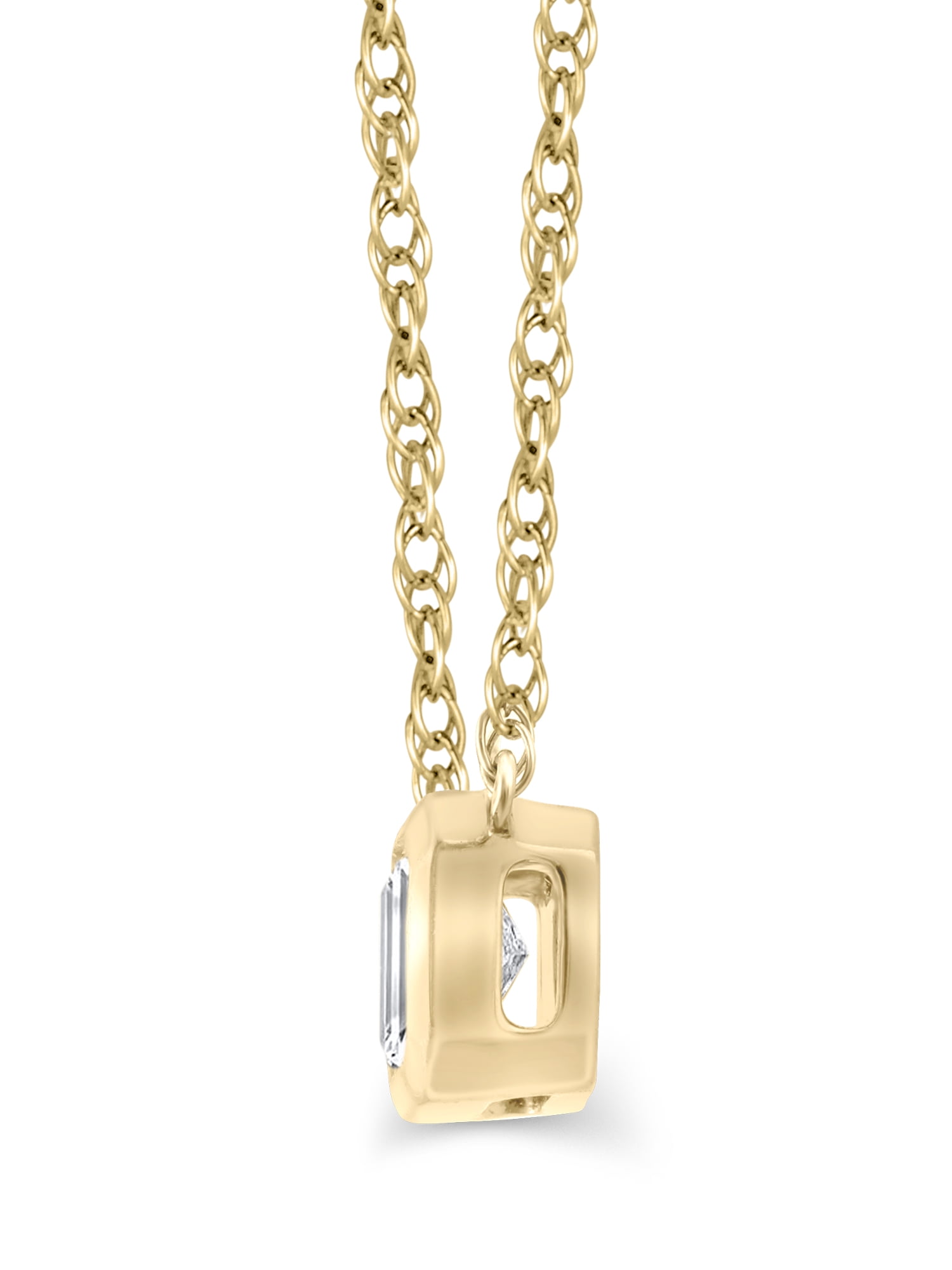 Brilliance Fine Jewelry 1/2 Carat Lab Grown Diamond Women Solitaire Pendant 14KT Gold Plated Silver