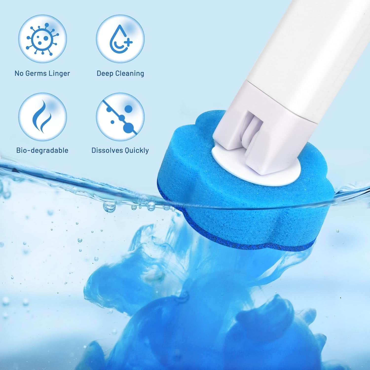 42 PCS Disposable Toilet Bowl Brush Refills Heads Wand Refill Replacement Head (42Pcs Heads)