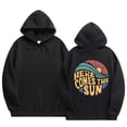 thumbnail image 3 of Women's Cute Hoodies Oversize Letter Graphic Long Sleeve Drawstring Hooded With Pocket Lightweight Sweatshirts Black, 3 of 3