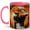 Pink, variant on Round Glasses Duck Coffee Mug, Novelty Duck Mug, Ceramic 11 oz