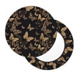 thumbnail image 2 of Balery Modern Golden Butterfly Fundas de asiento para taburete de bar redondo de tela de terciopelo ajustables que protegen de arañazos y manchas para sillas de 14 a 17 pulgadas.-13 inch, 2 of 7
