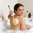 thumbnail image 5 of Long Handle Back Scrubber for Shower - Double Sided Body Brush with Bristles & Mesh Loofah, Bath Scrubber for Exfoliating and Body Cleaning for Men, Women, Elderly, 5 of 5